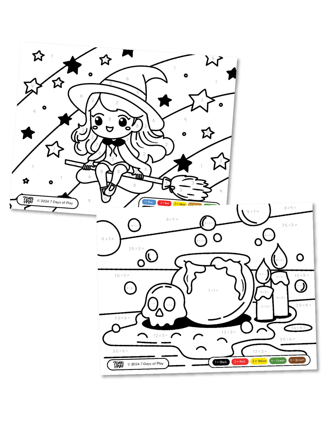 Halloween Color By Number - Printable