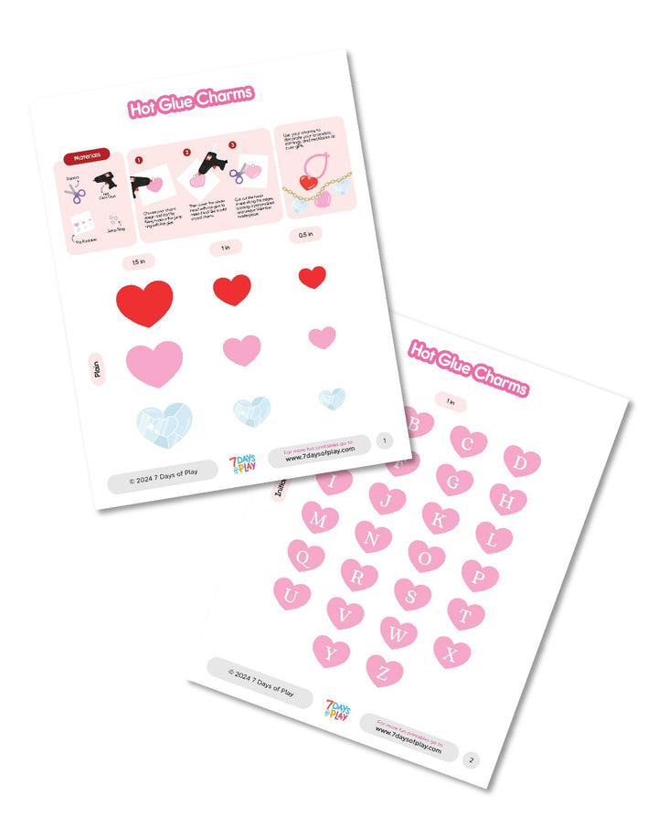 Hot Glue Charms - Printable