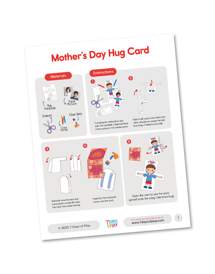 Mother’s Day Hug Card - Printable
