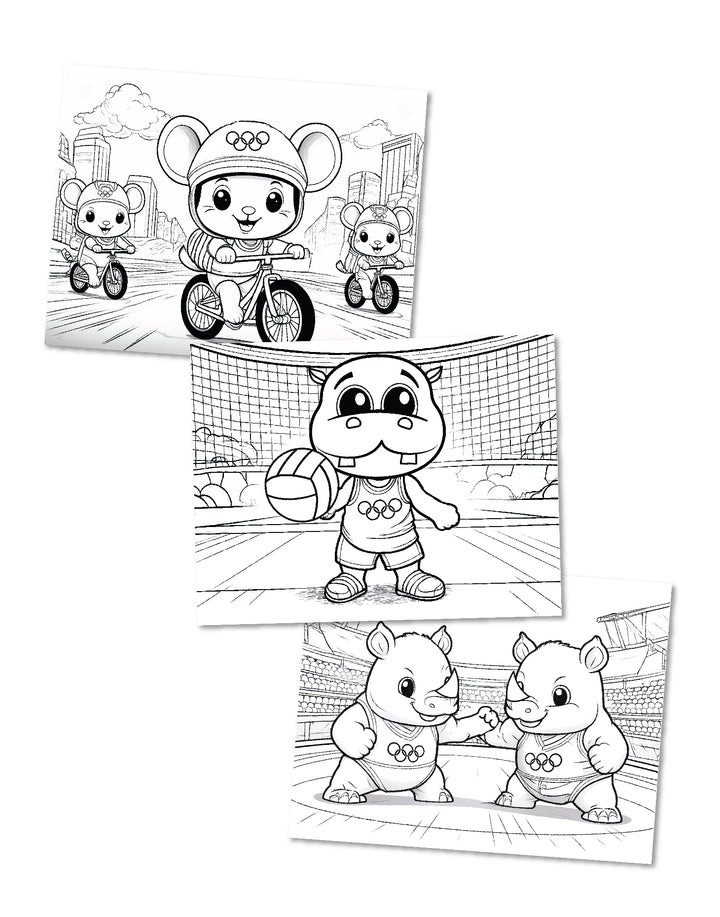 Olympics Coloring Sheets - Printable