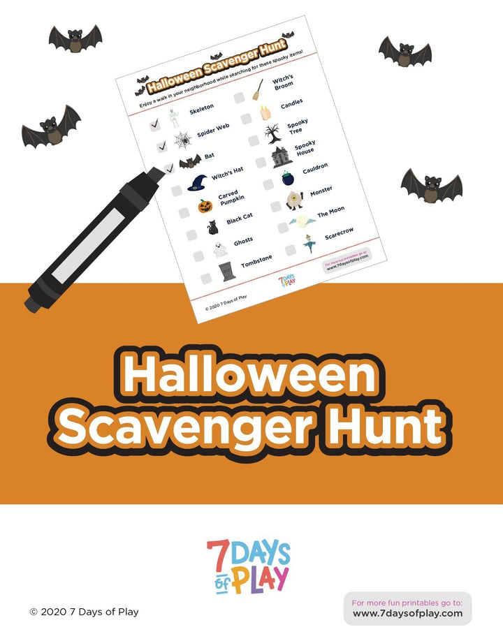 Halloween Scavenger Hunt - Printable