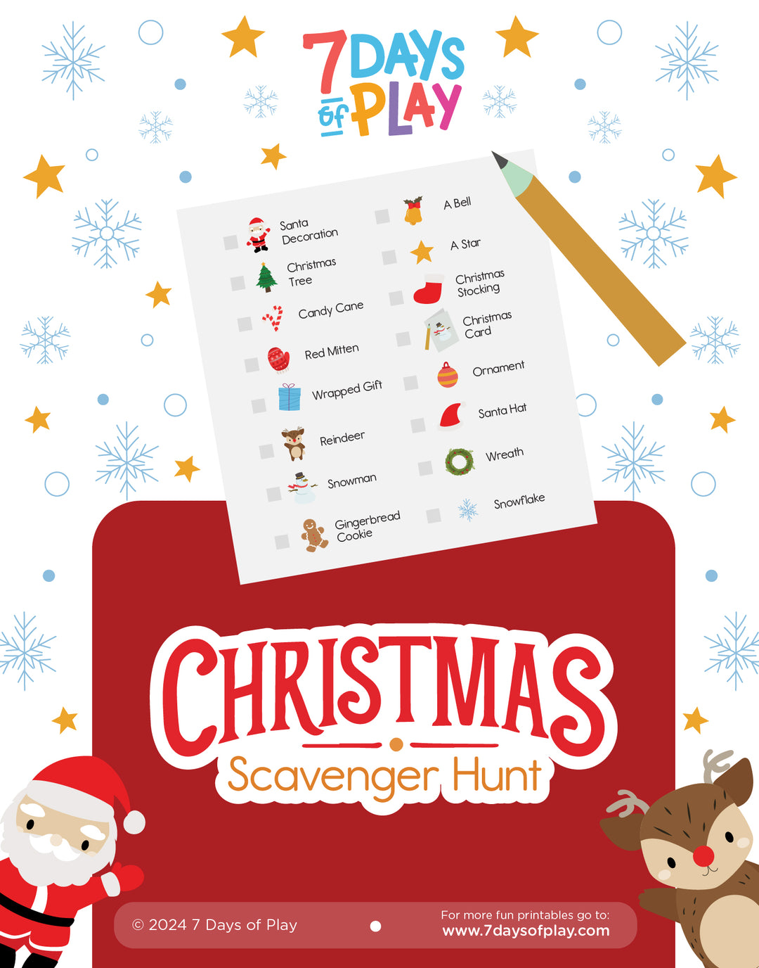 Christmas Scavenger Hunt - Printable