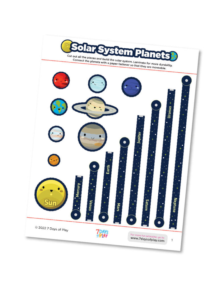 Solar System - Fun printable for Kids