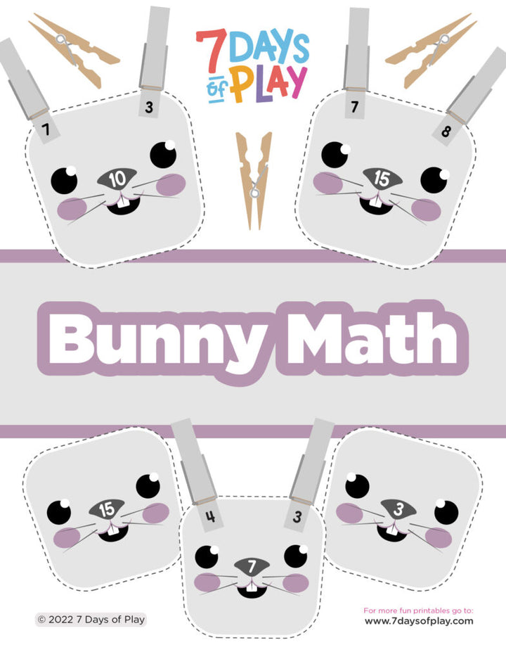 Bunny Math - Printable for Kids – 7 Days of Play