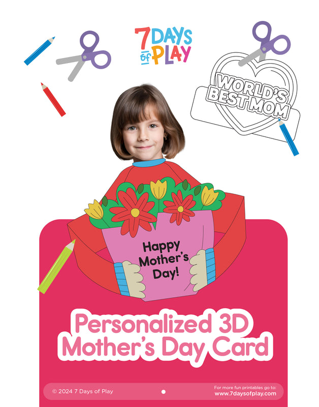 Personalized 3D Mother’s Day Card - Printable