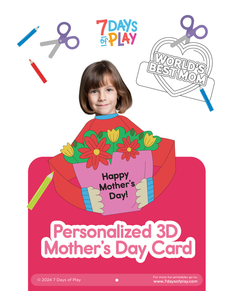 Personalized 3D Mother’s Day Card - Printable