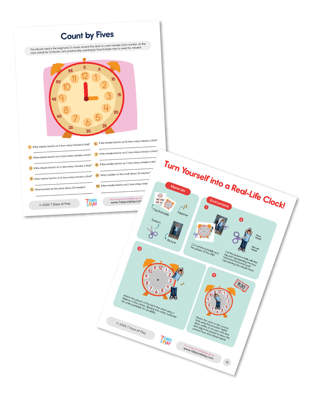 Learn to Tell Time - Printable
