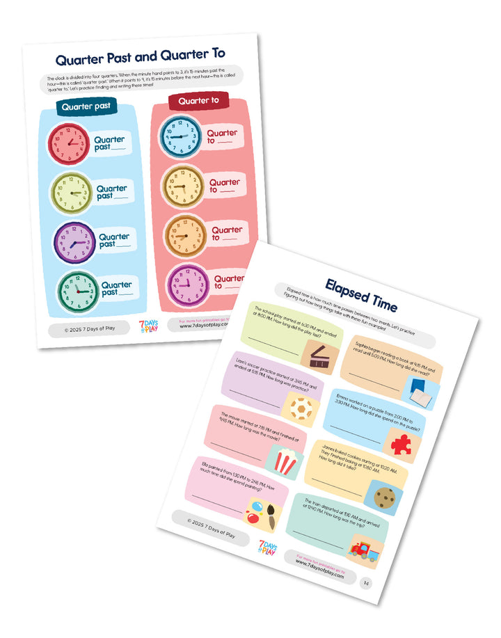 Learn to Tell Time - Printable