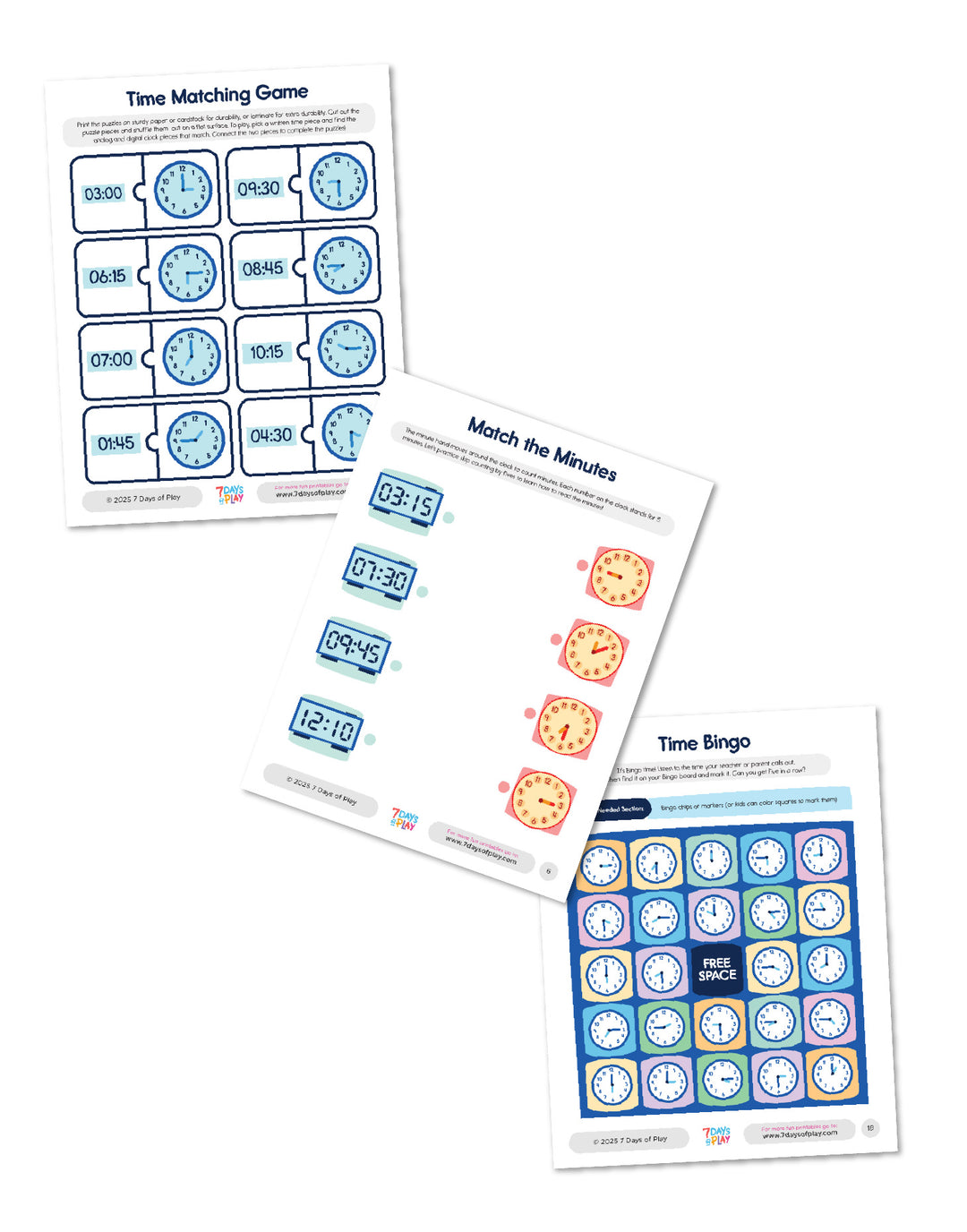 Learn to Tell Time - Printable