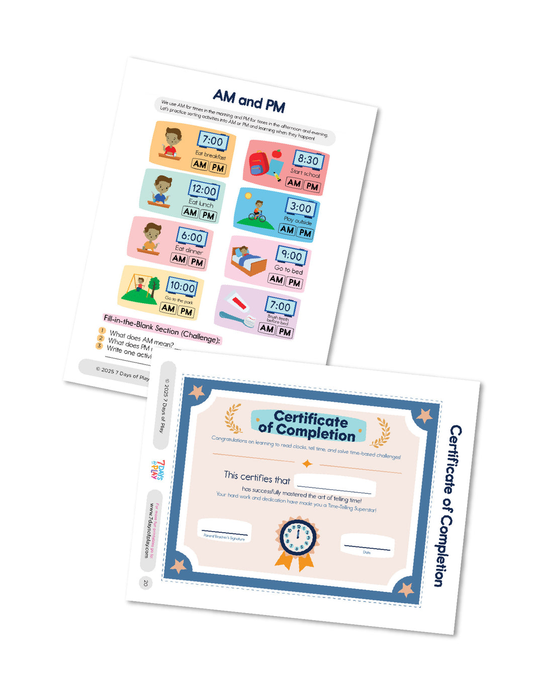 Learn to Tell Time - Printable