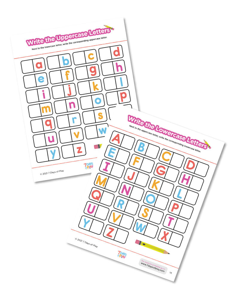 Printable Alphabet Worksheets Exploring Uppercase and Lowercase Letters