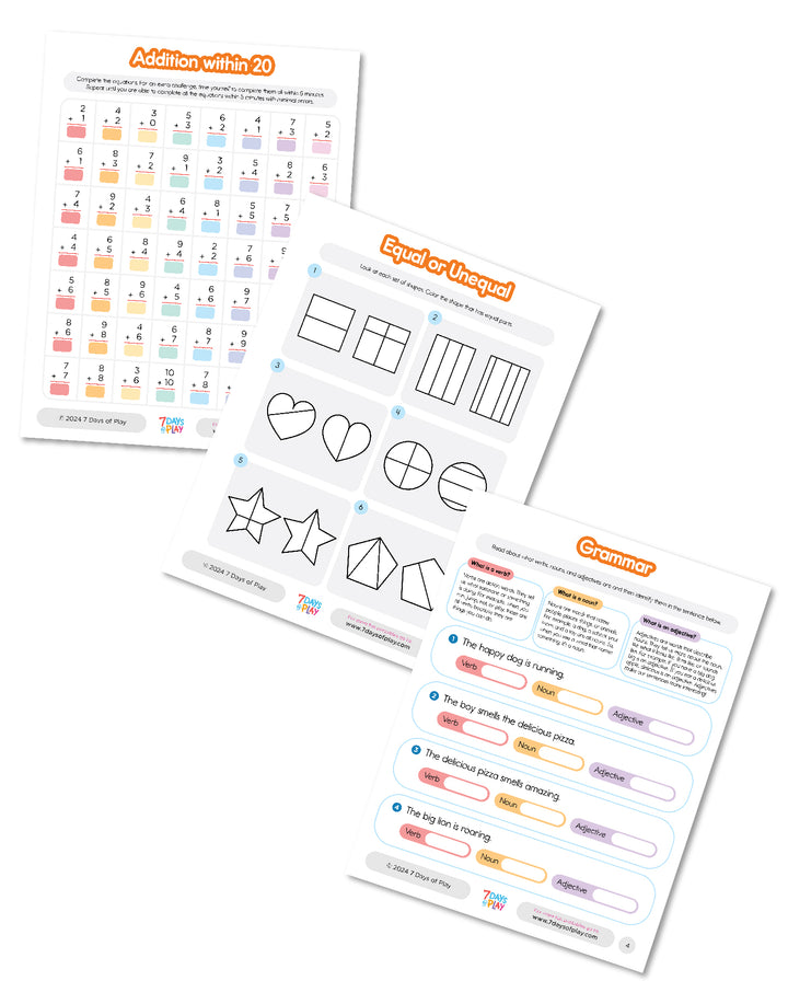 1st Grade Prep - Printable