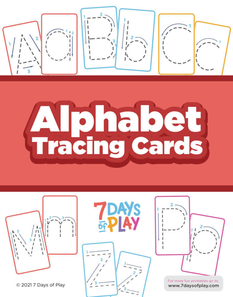 alphabet tracing cards printable