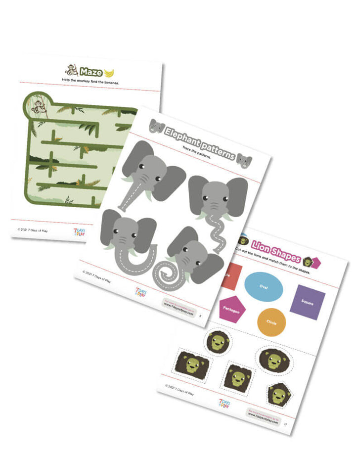 animal-themed printable worksheets