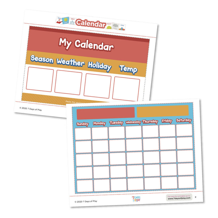 Calendar for Kids - Fun Printable