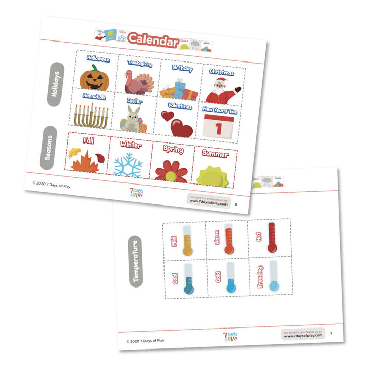 Calendar for Kids - Fun Printable