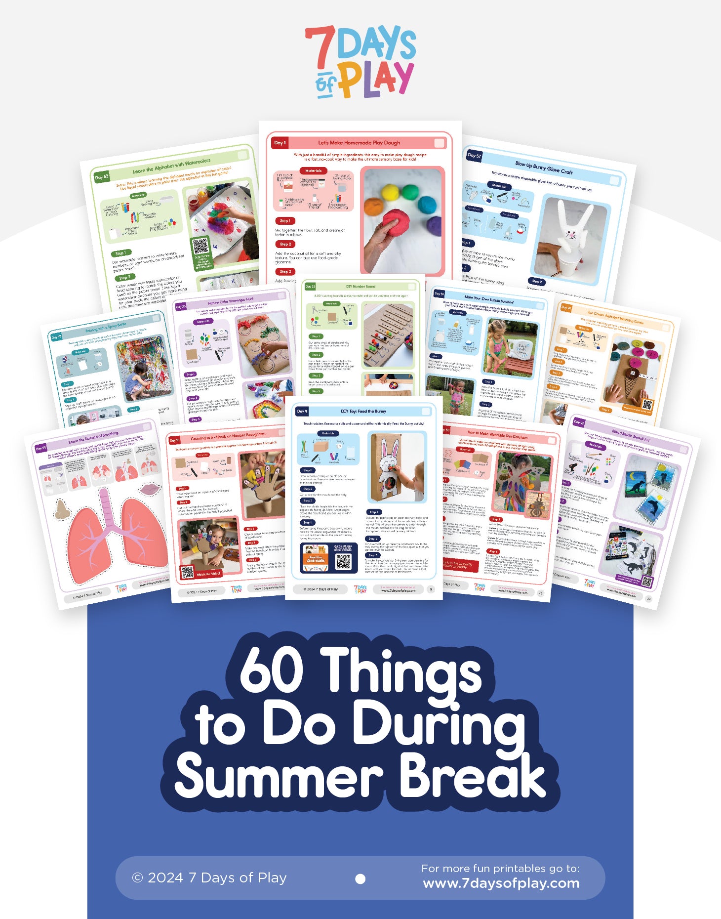 60 Things to Do During Summer Break - Printable – 7 Days of Play