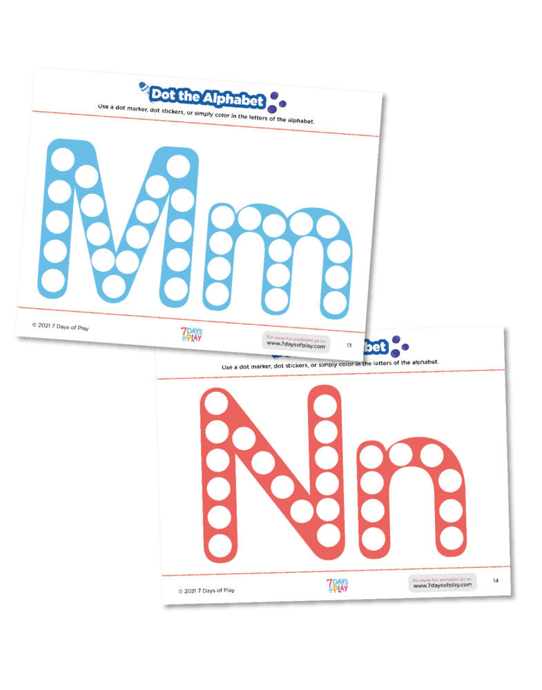 Dot the Alphabet Free Printable