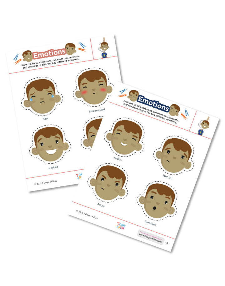 Emotions printable for kids