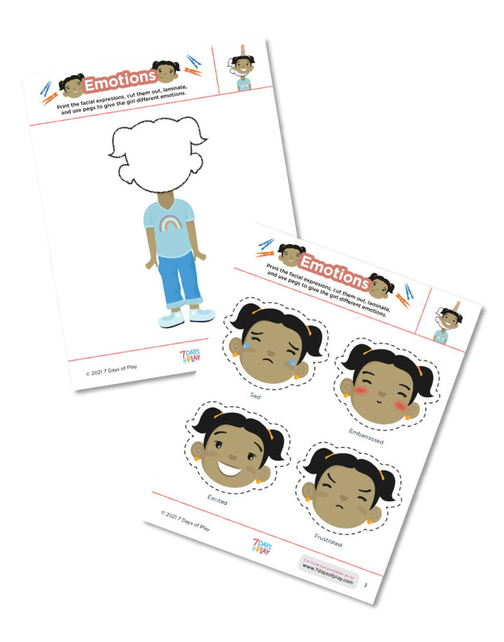 Emotions printable for kids