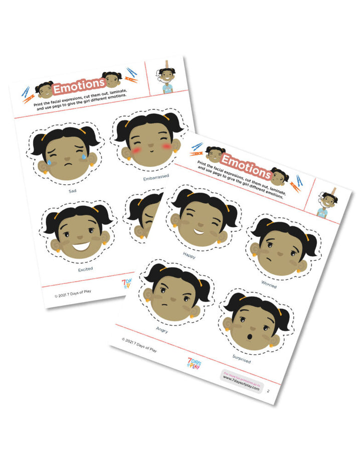 Emotions printable for kids