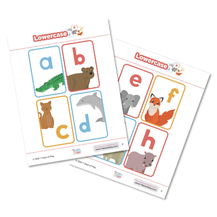 Alphabet Flashcards - Uppercase and Lowercase
