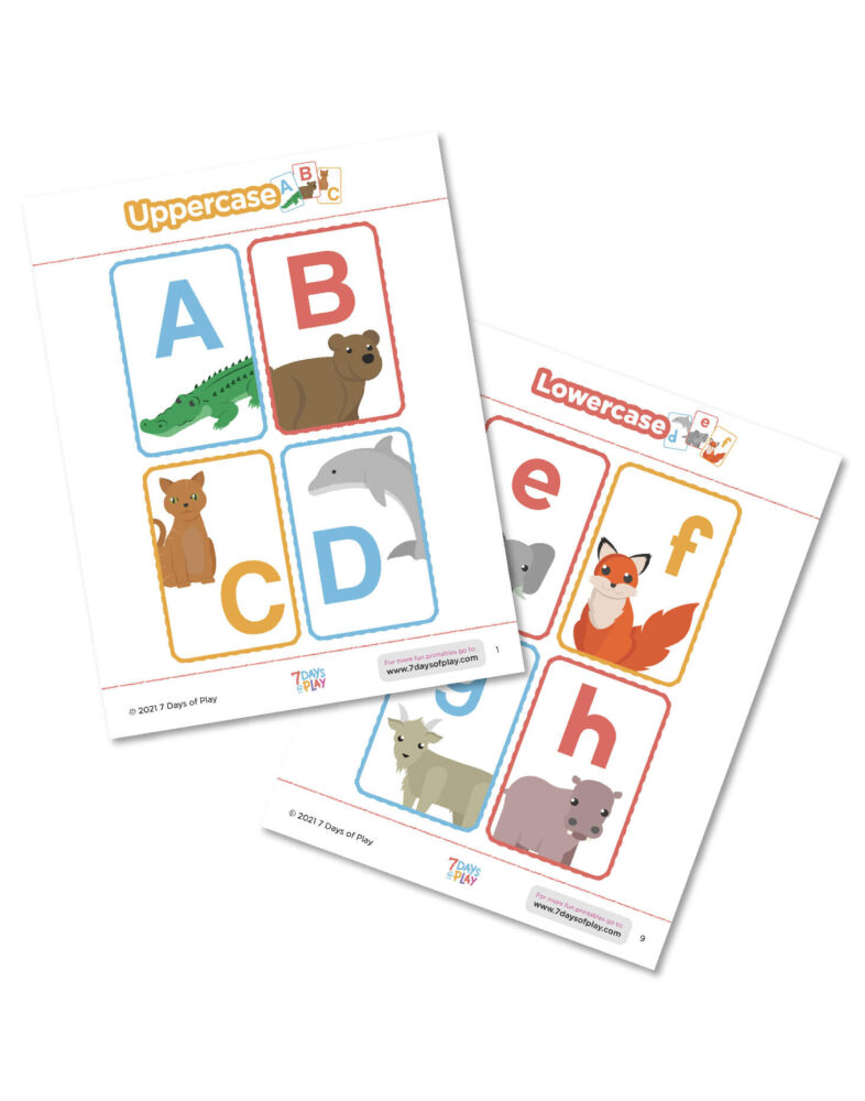 Alphabet Flashcards - Uppercase and Lowercase