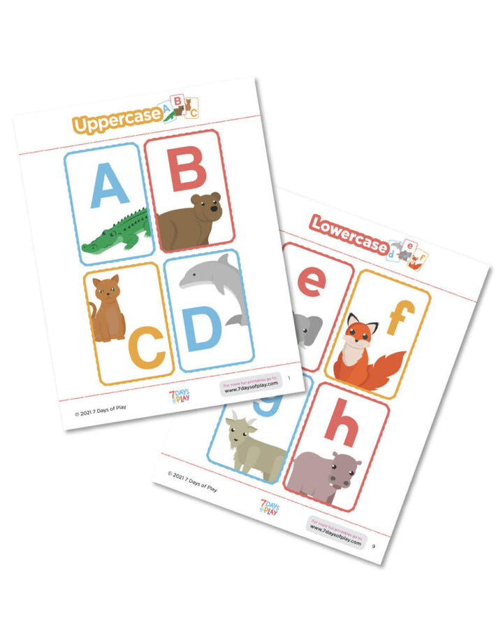 Alphabet Flashcards - Uppercase and Lowercase