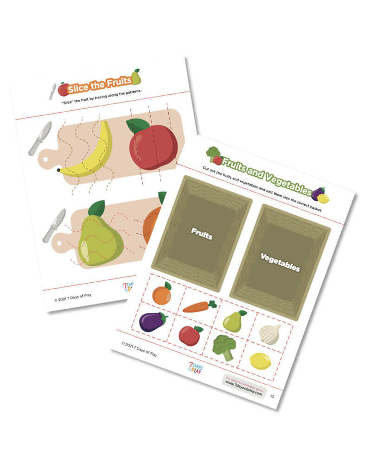 printable worksheets for kids fruit and vegetable activities food