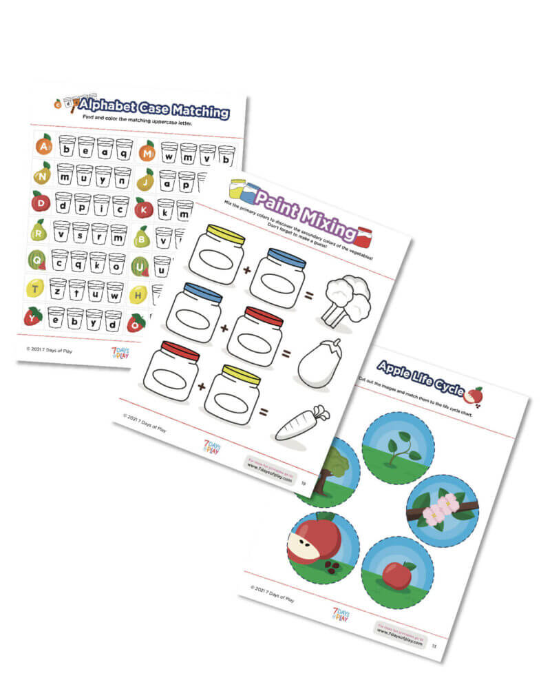 printable worksheets for kids fruit and vegetable activities food