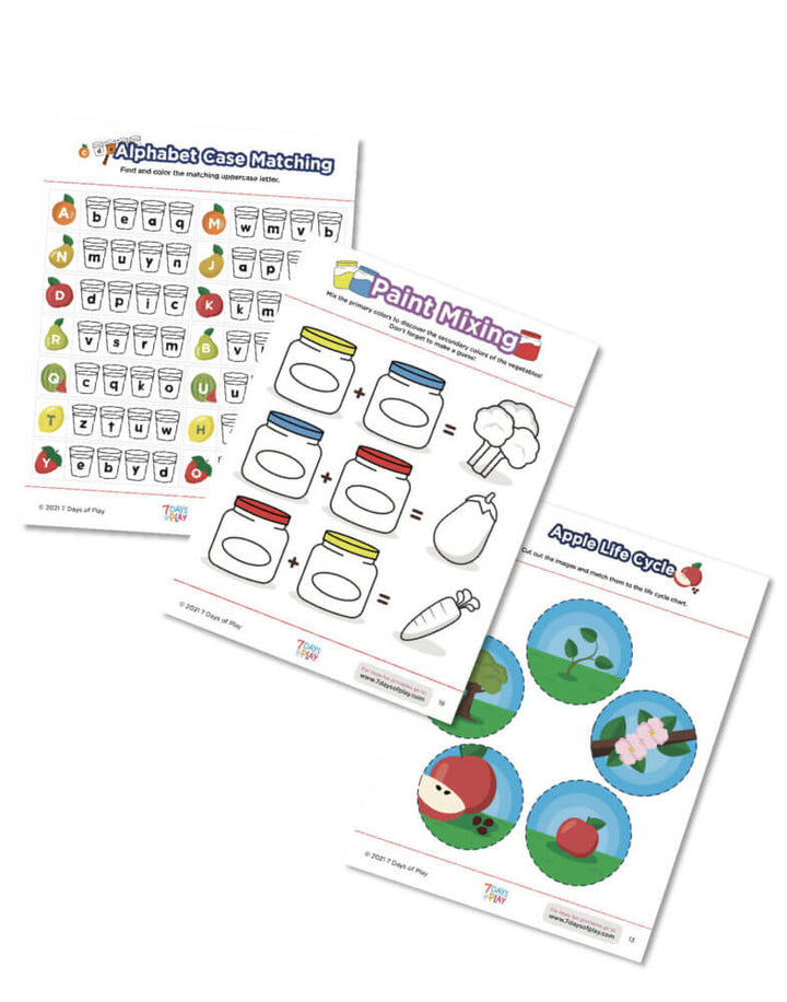 printable worksheets for kids fruit and vegetable activities food