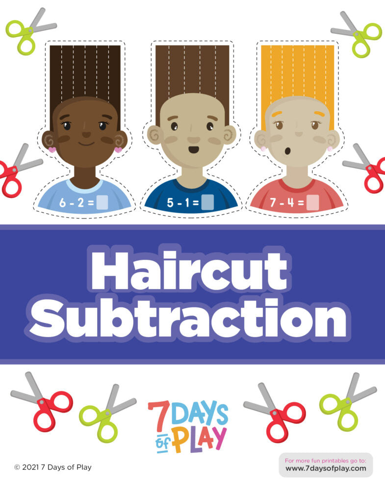 simple subtraction free printable activity for kids