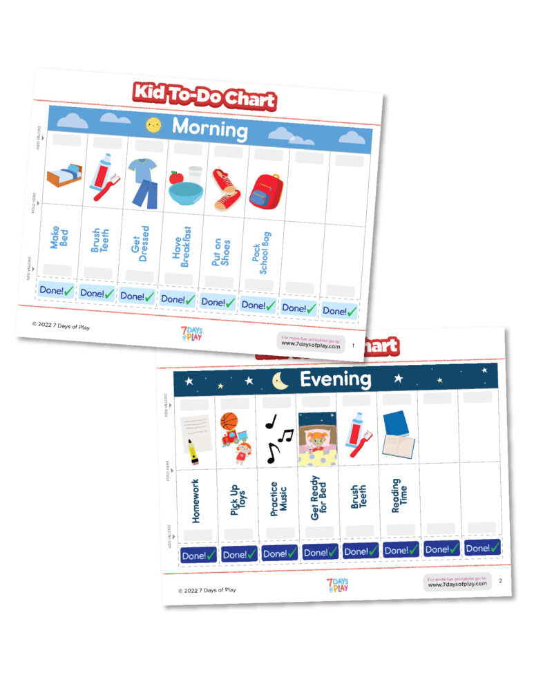 Kid To-Do Chart - Fun Printable