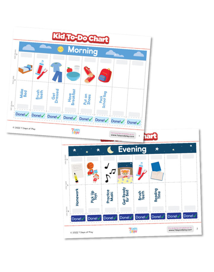 Kid To-Do Chart - Fun Printable