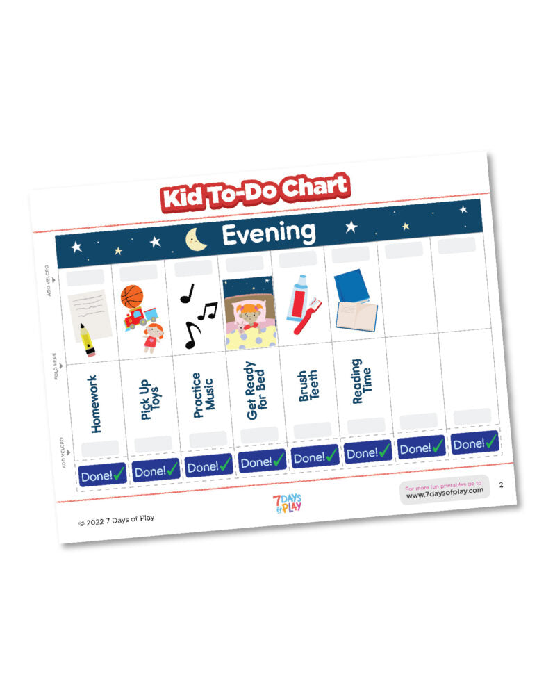 Kid To-Do Chart - Fun Printable