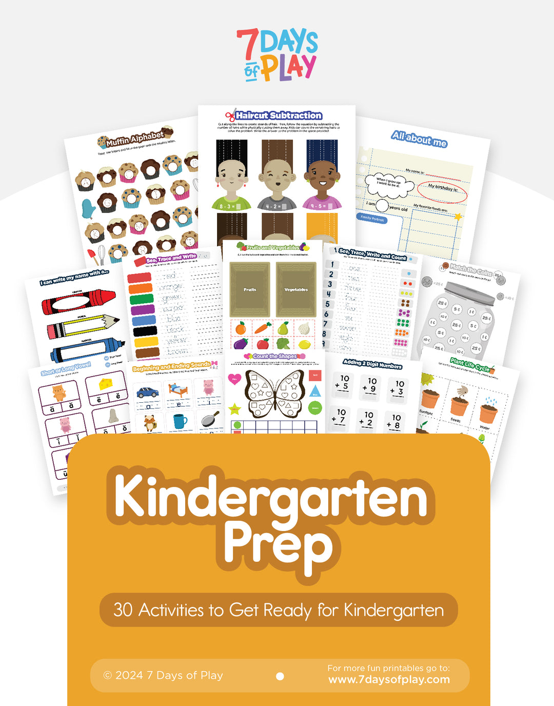 Kindergarten Prep Bundle - Printable