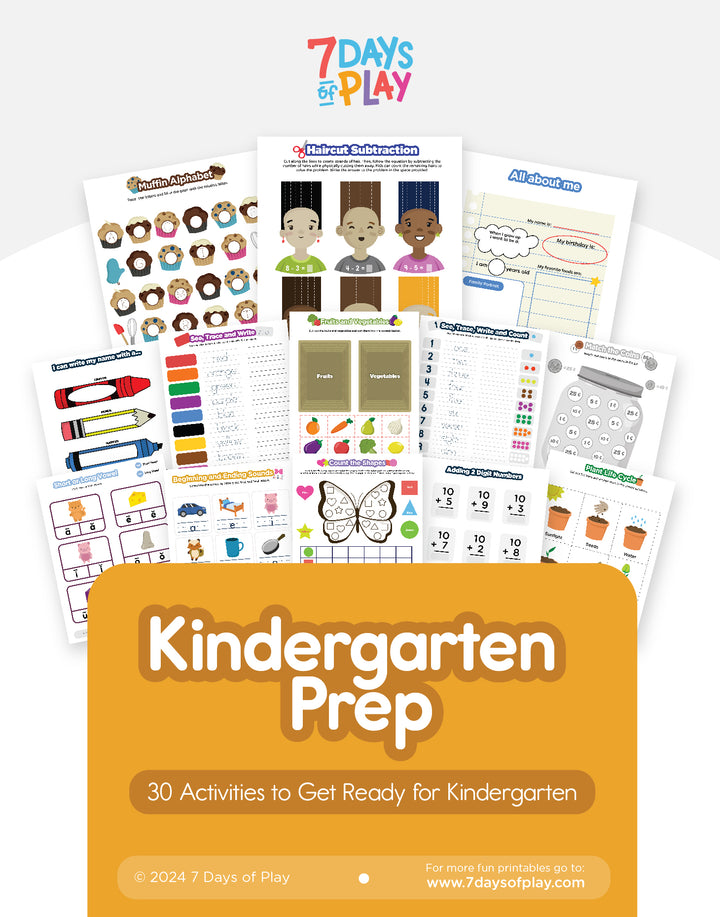 Kindergarten Prep Bundle - Printable
