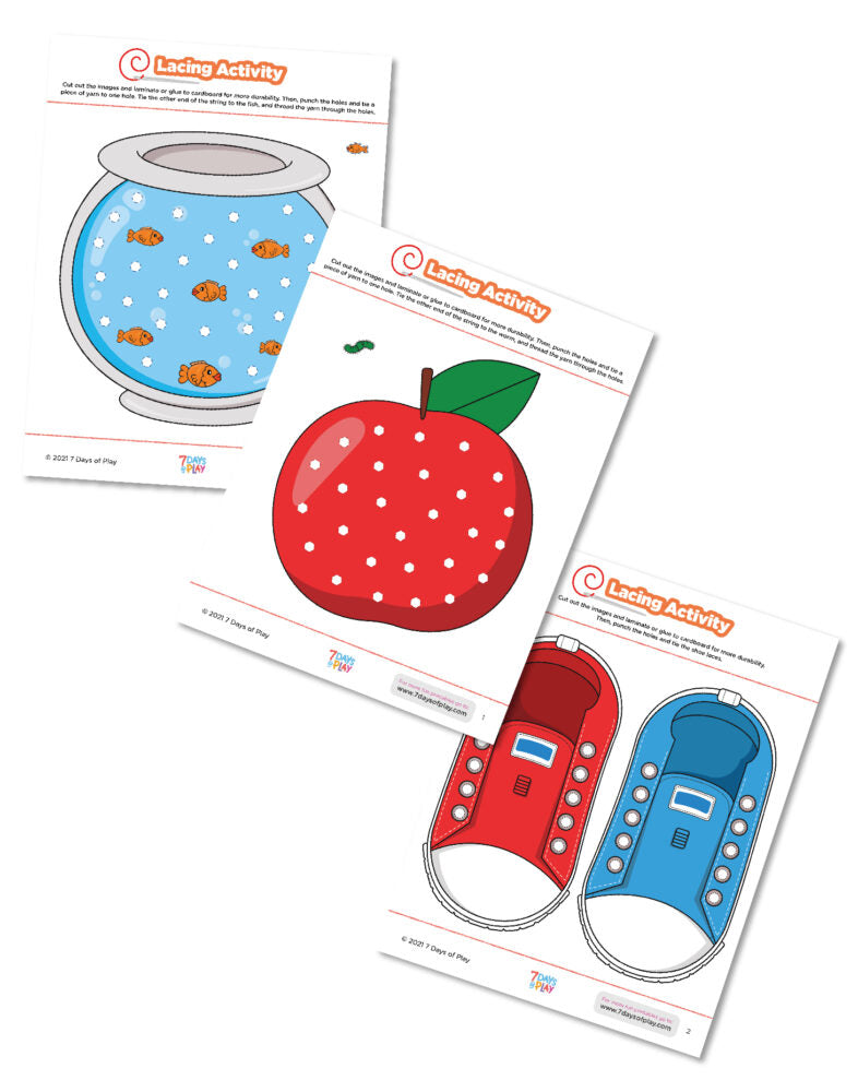 Lacing Activity Printable for Kids