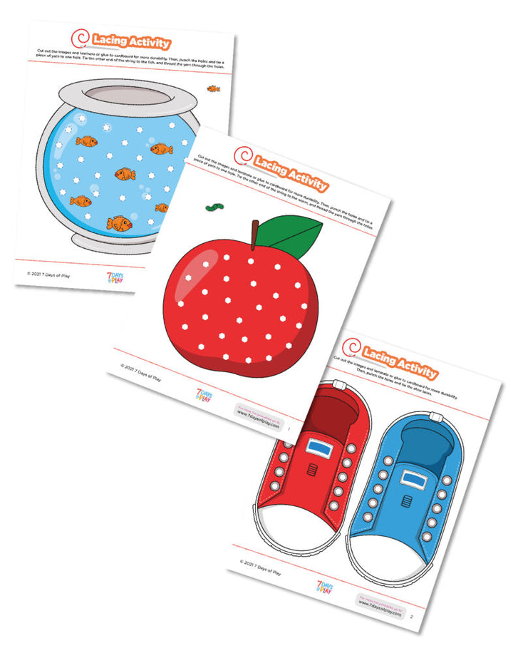 Lacing Activity Printable for Kids