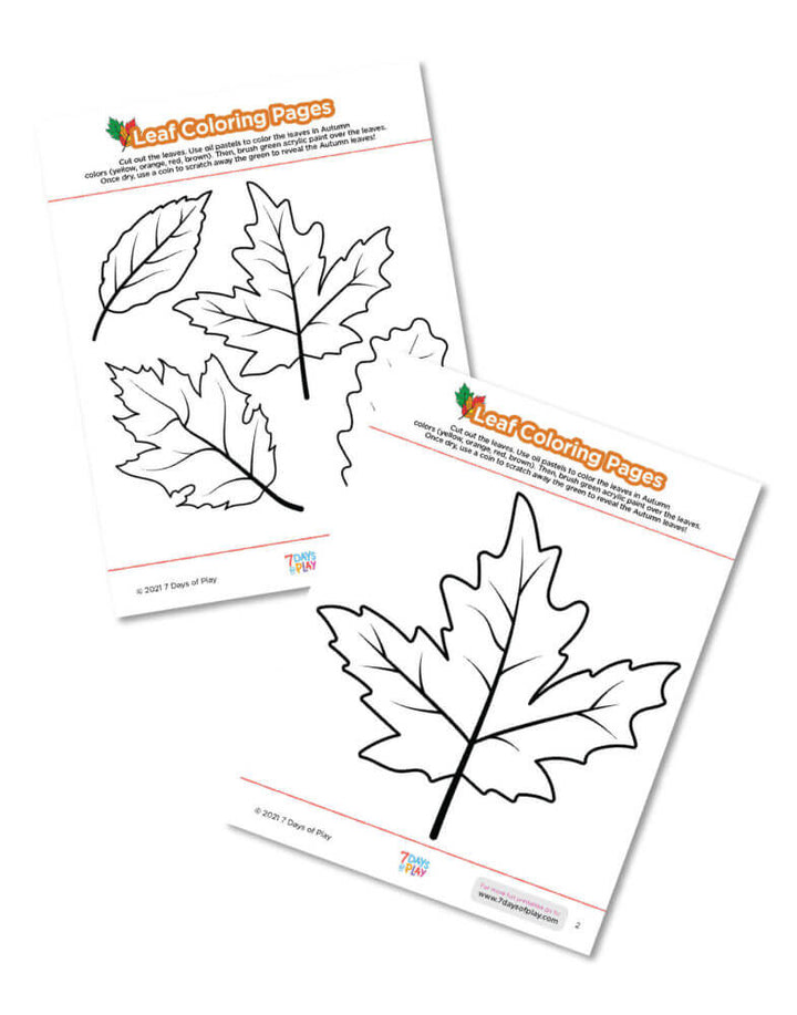 Fall Leaf Craft Template - Fun Printable