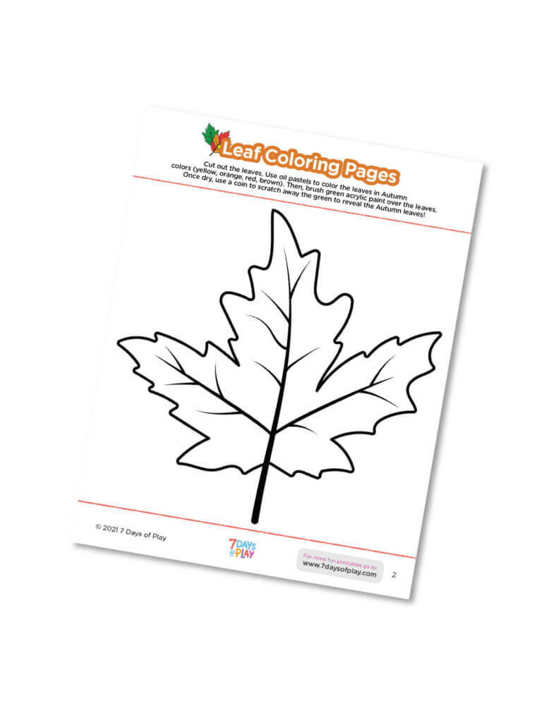 fall leaf craft free printable