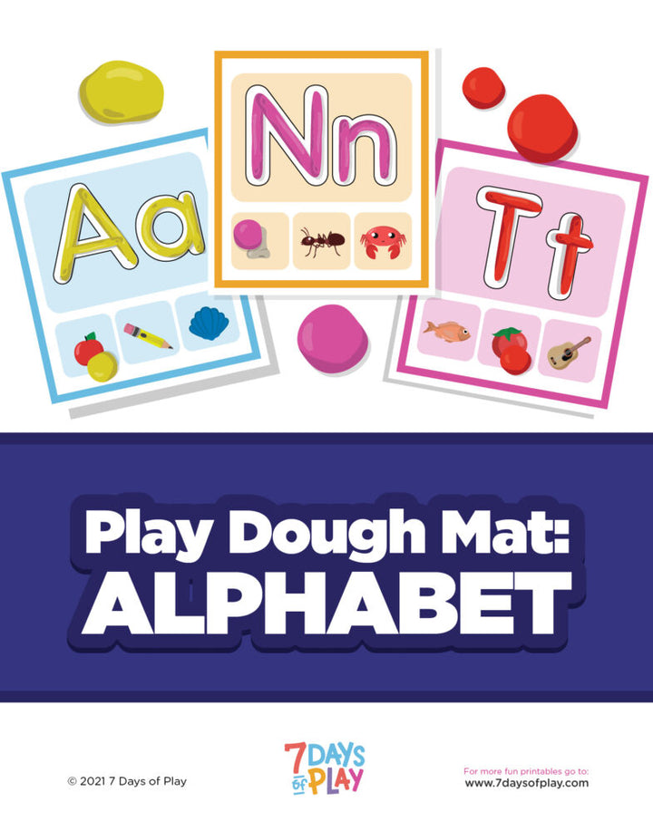 Learn the alphabet while playing with play dough with this fun set of printable play dough mats! Each page is all about building a letter out of play dough with an opportunity to practice phonics!