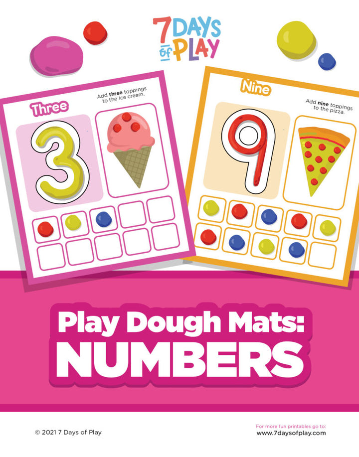 Play Dough Mats: Numbers - Printable