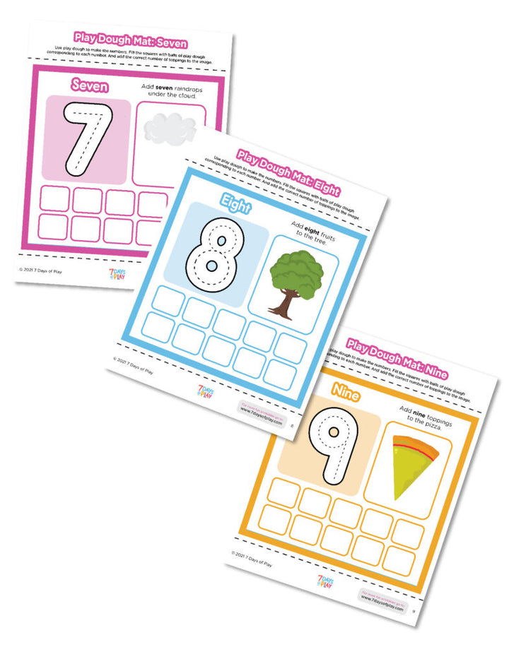 Play Dough Mats: Numbers
