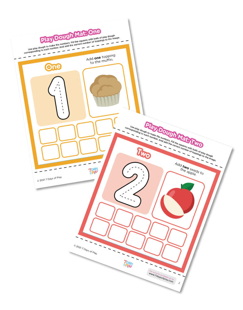 Play Dough Mats: Numbers