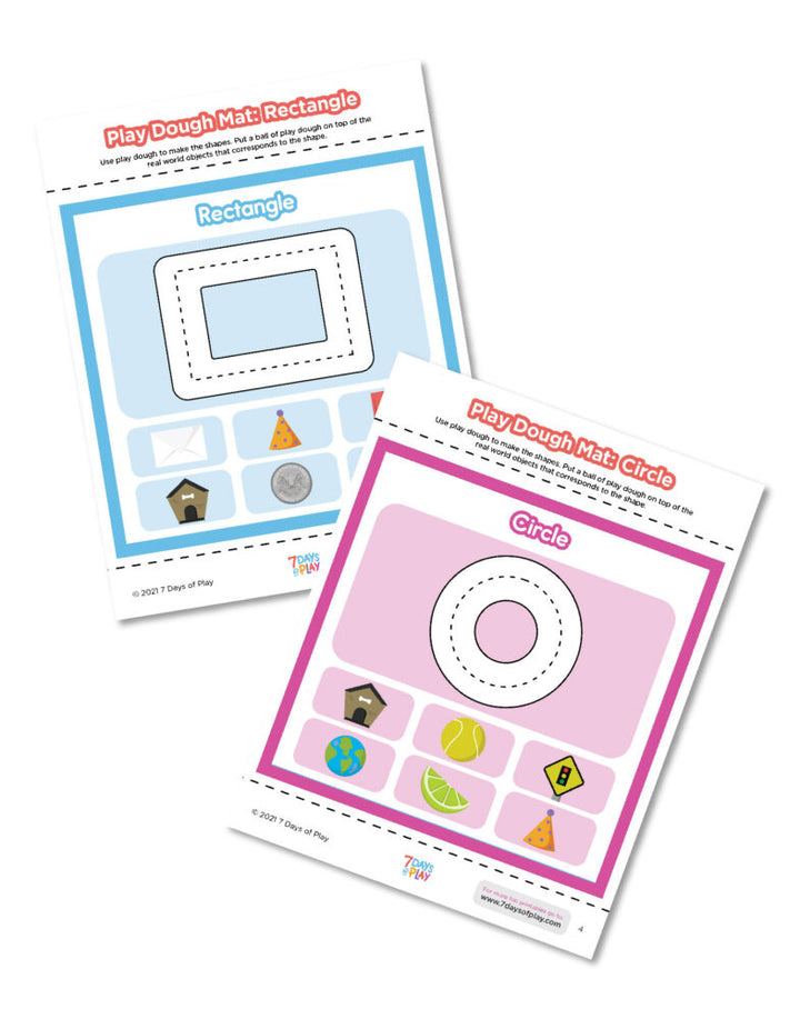 Play Dough Mats: Shapes