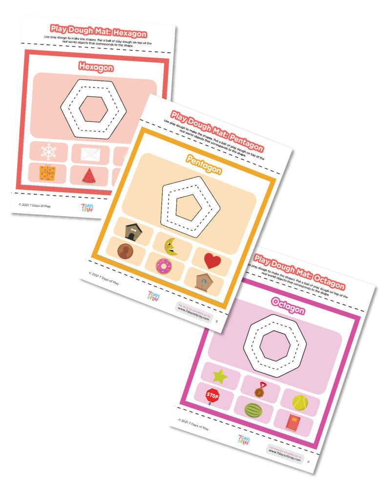 Play Dough Mats: Shapes