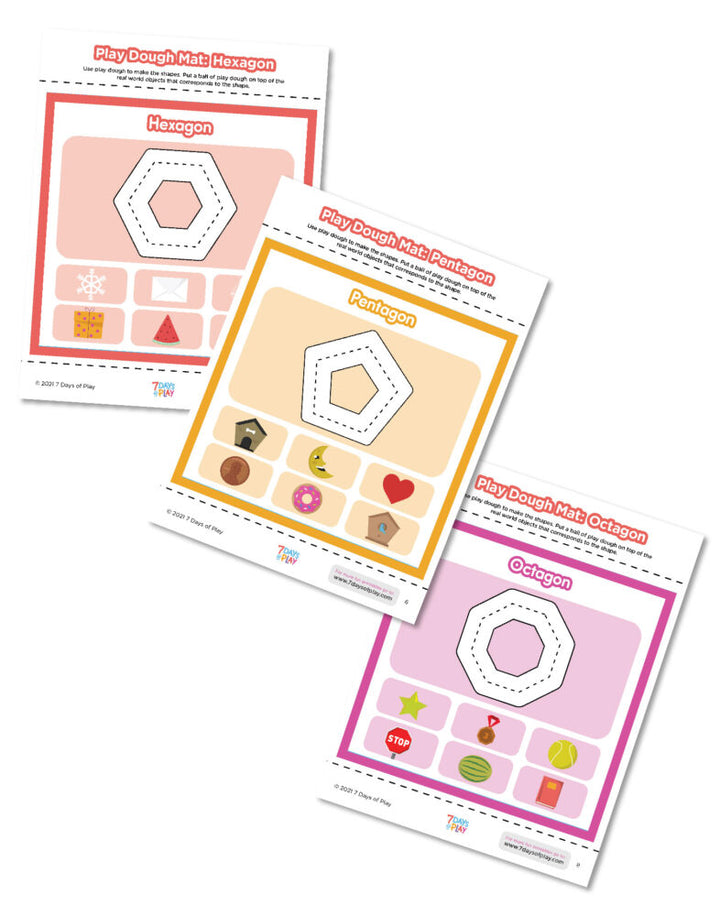 Play Dough Mats: Shapes
