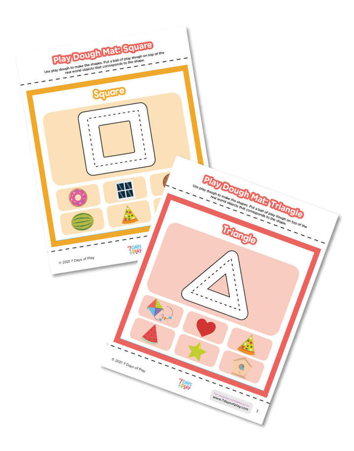 Play Dough Mats: Shapes