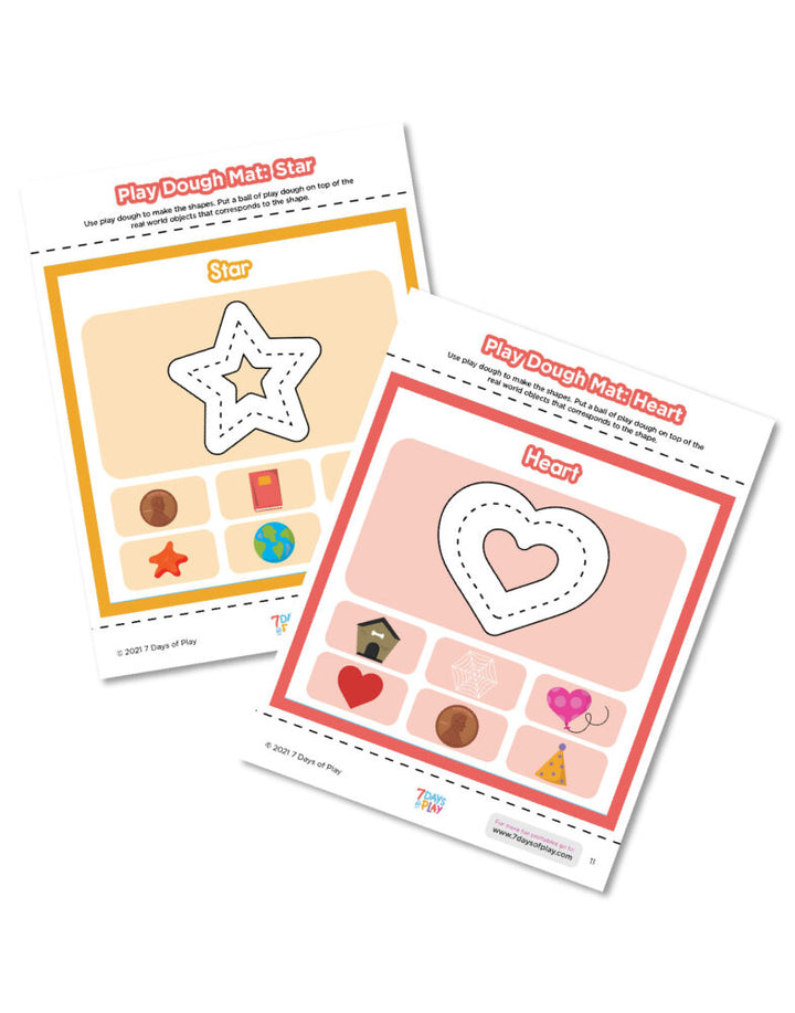 Play Dough Mats: Shapes